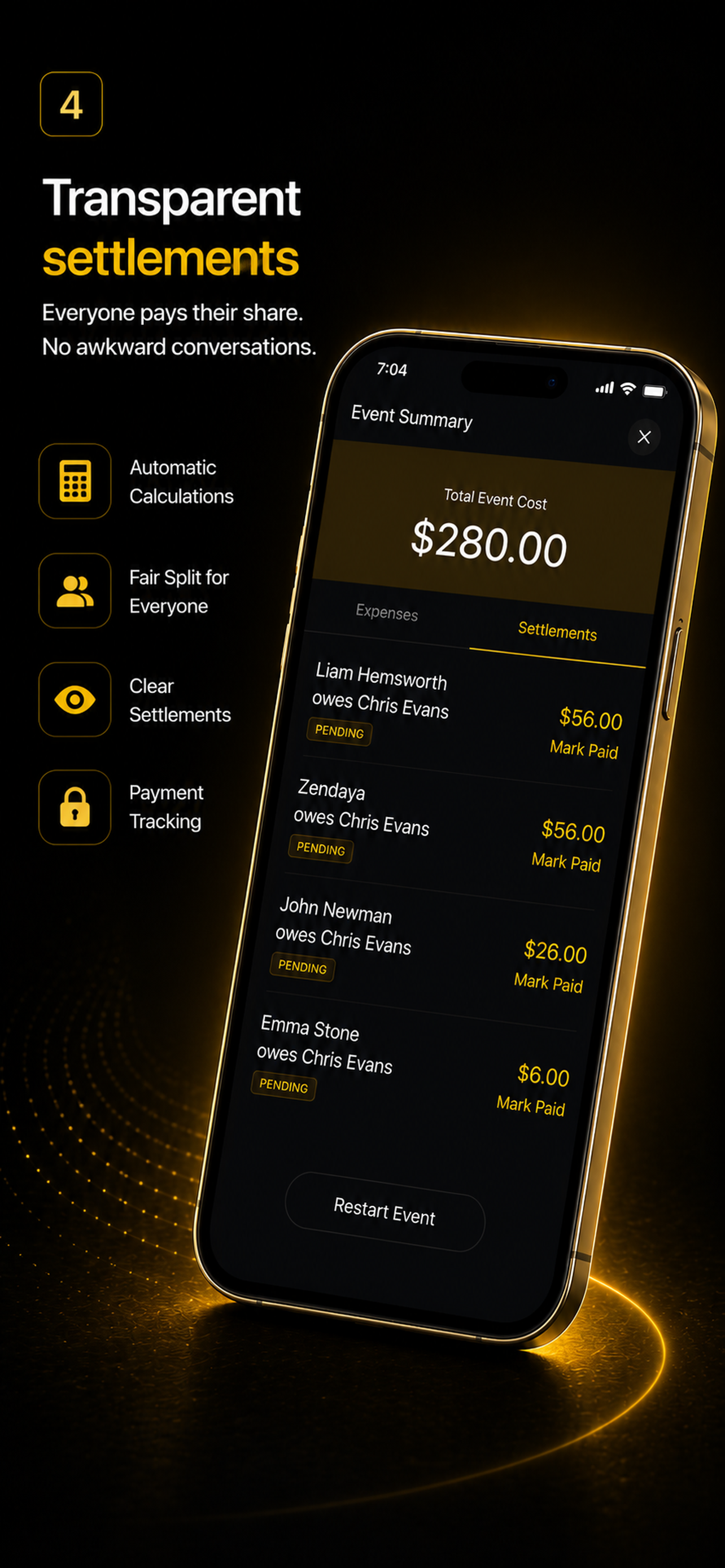 Settlements UI